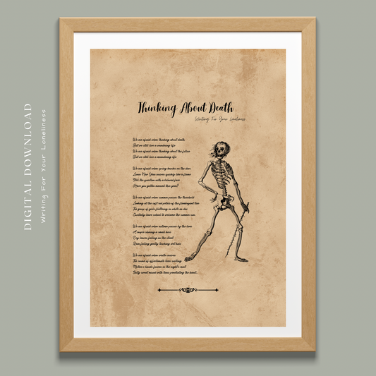 Thinking About Death | Printable Poetry